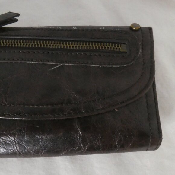NINE WEST | Dark Brown Snap Button Wallet | ID Compartment | Card Slots | NWOT - Picture 7 of 11